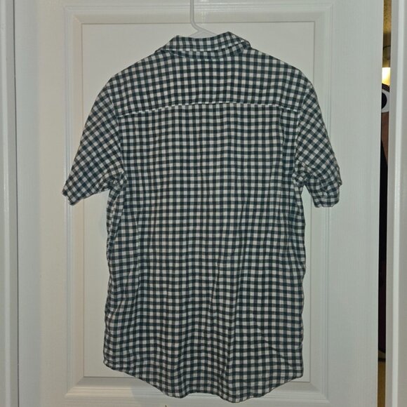 Columbia Shirt Mens Small Green Check Short Sleeve Button Up Outdoors Hiking - Picture 6 of 6